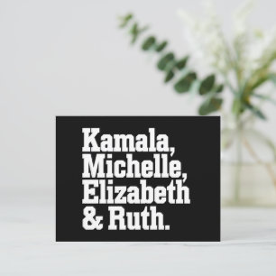 Politische Kamala Michelle Elizabeth Ruth Postkarte