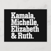 Politische Kamala Michelle Elizabeth Ruth Postkarte (Vorderseite)