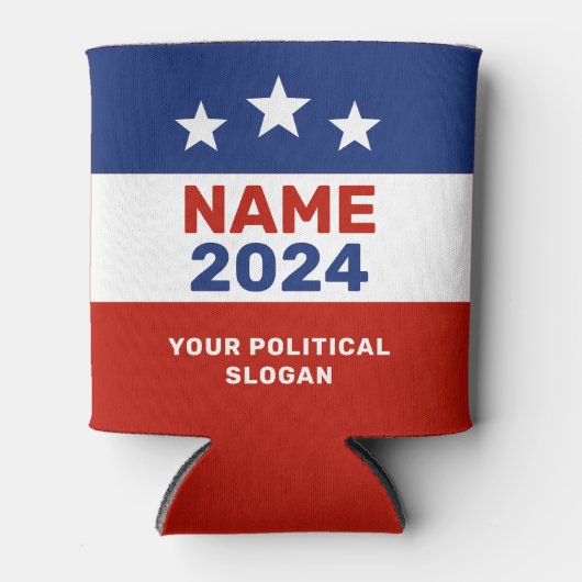 Politische Kampagne 2024 Rot-Blau-Wahlen in den US Dosenkühler (Vorderseite)