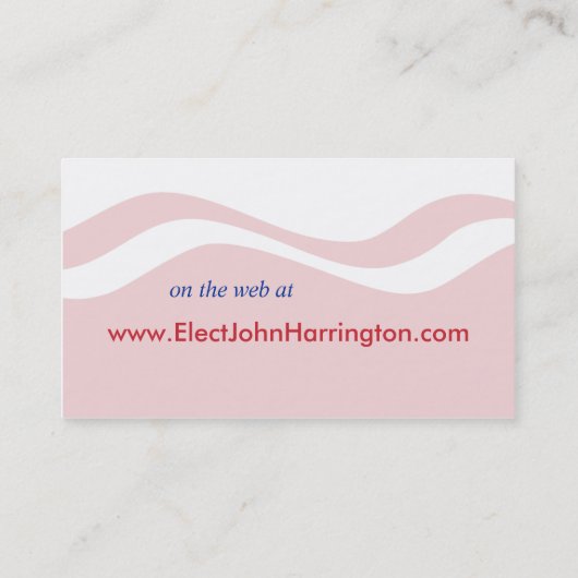 Politische Kampagne - Bürgermeisterausweis Visitenkarte (Rückseite)