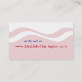 Politische Kampagne - City Council Business Card Visitenkarte (Rückseite)