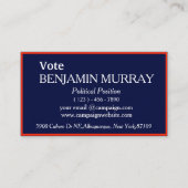 Politische Kampagne der US Flagge Visitenkarte (Vorderseite)