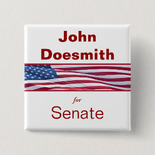 Politische Kampagne knöpft politischen Button