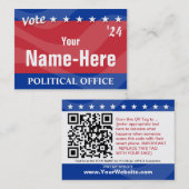 Politische Kampagne mit dem QR-Tag Visitenkarte (Vorne/Hinten)