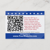 Politische Kampagne mit dem QR-Tag Visitenkarte (Rückseite)