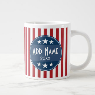 Politische Kampagne - Patriotische Sterne und Stre Jumbo-Tasse