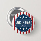 Politische Kampagne - Patriotische US Flagge Button (Vorne & Hinten)