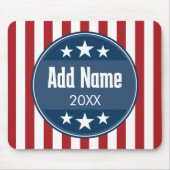 Politische Kampagne - Patriotische US Flagge Mousepad (Vorne)
