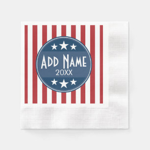 Politische Kampagne - Patriotische US Flagge Serviette