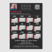 Politische Kampagne QR Code 2026 Magnetkalender Magnetkarte (Vorderseite)