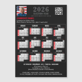 Politische Kampagne QR Code 2026 Magnetkalender Magnetkarte