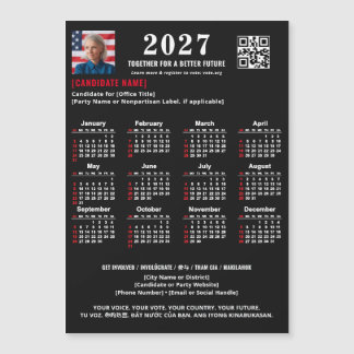Politische Kampagne QR-Code 2027 Magnetischer Kale Magnetkarte