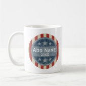 Politische Kampagne - Vintage US Flagge Kaffeetasse (Links)