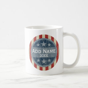 Politische Kampagne - Vintage US Flagge Kaffeetasse
