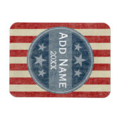 Politische Kampagne - Vintage US Flagge Magnet (Horizontal)