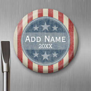Politische Kampagne - Vintage US Flagge Magnet