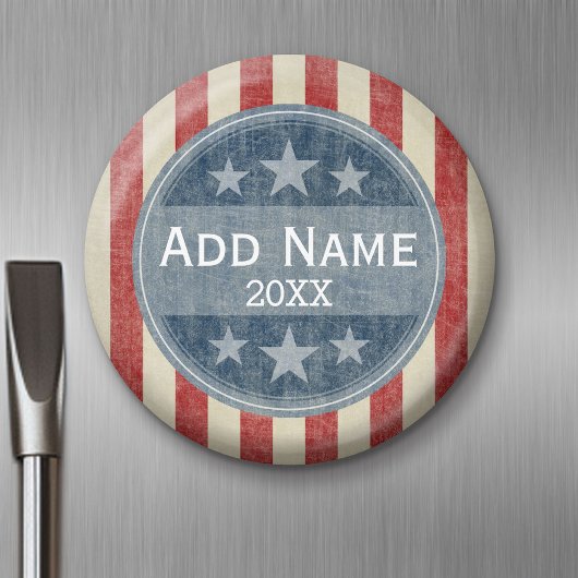 Politische Kampagne - Vintage US Flagge Magnet