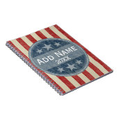 Politische Kampagne - Vintage US Flagge Notizblock (Rechte Seite)