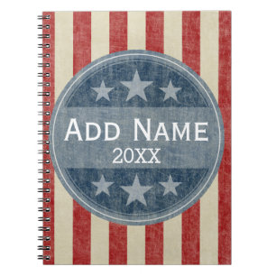 Politische Kampagne - Vintage US Flagge Notizblock