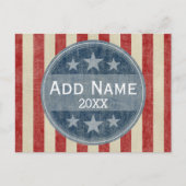 Politische Kampagne - Vintage US Flagge Postkarte (Vorderseite)