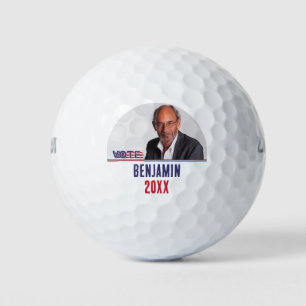 Politische Kampagne zur Wahl des Fotos Golfball