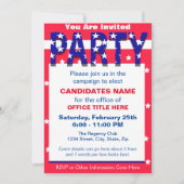 Politische Kampagnen-Party Einladung (Vorderseite)
