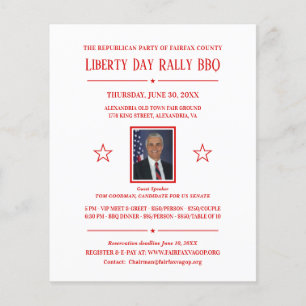 Politische Kampagnenfinanzierung Einladung mit Fot