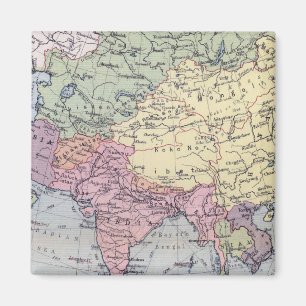 Politische Karte   Asien Magnet