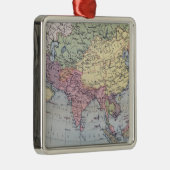 Politische Karte | Asien Ornament Aus Metall (Rechts)