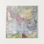 Politische Karte | Asien Wandteppich (Vorderseite)