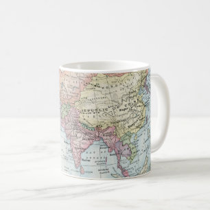 Politische Karte Asiens (1916) Kaffeetasse