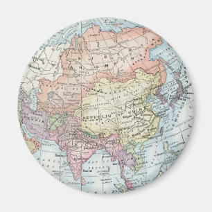 Politische Karte Asiens (1916) Magnet