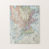Politische Karte Asiens (1916) Puzzle (Vertikal)
