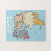 Politische Karte Dänemarks Puzzle (Horizontal)