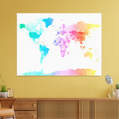 Politische Karte der Welt Leinwanddruck (Insitu (Wohnzimmer))