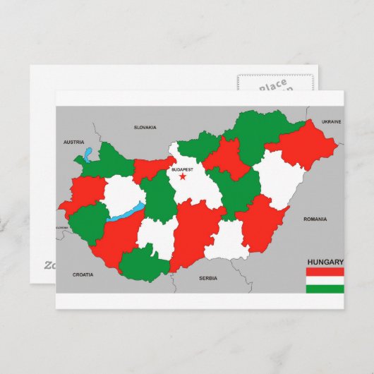 Politische Karte des hungrigen Landes (Vorne/Hinten)