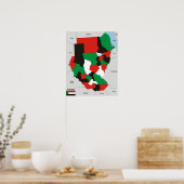 Politische Karte des Sudan Poster (Küche)
