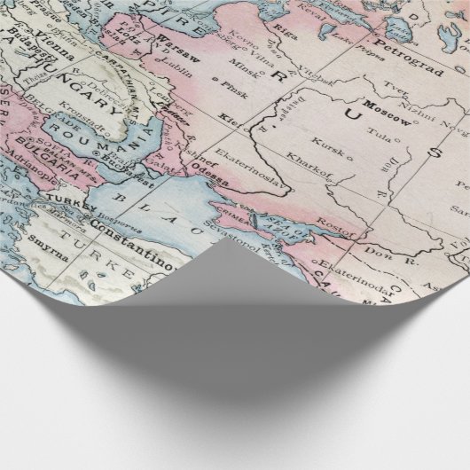 Politische Karte Europas (1916) Geschenkpapier (Ecke)