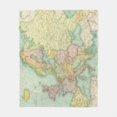 Politische Karte Europas Fleecedecke (Vorderseite)