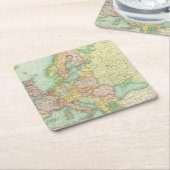 Politische Karte Europas Rechteckiger Pappuntersetzer (angewinkelt)