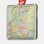 Politische Karte Europas Silbernes Ornament (Links)