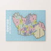 Politische Karte Irlands. Puzzle (Horizontal)