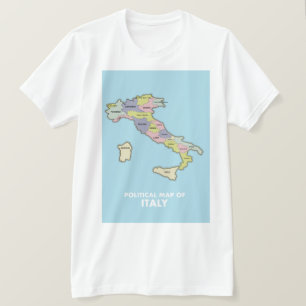 Politische Karte Italiens  T-Shirt