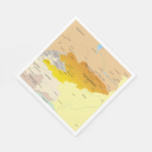 Politische Karte Kirgisistans und Zentralasiens Serviette (Ecke)