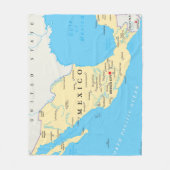 Politische Karte Mexikos Fleecedecke (Vorderseite)