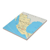 Politische Karte Mexikos Fliese (Seite)