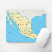 Politische Karte Mexikos Mousepad (Mit Mouse)