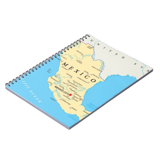 Politische Karte Mexikos Notizblock (Linke Seite)