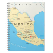 Politische Karte Mexikos Notizblock (Vorderseite)
