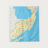 Politische Karte Mexikos Wandteppich (Vorderseite)